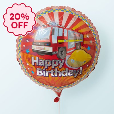 Birthday Fire Engine Balloon