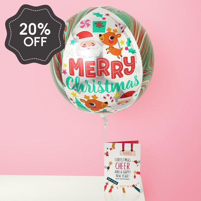 Merry Christmas Orb Balloon