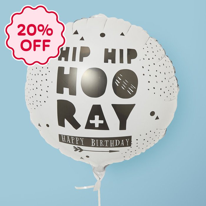 Hip Hip Hooray Birthday Balloon