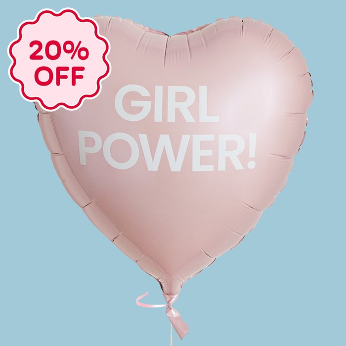 Girl Power Heart Balloon