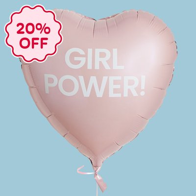Girl Power Heart Balloon