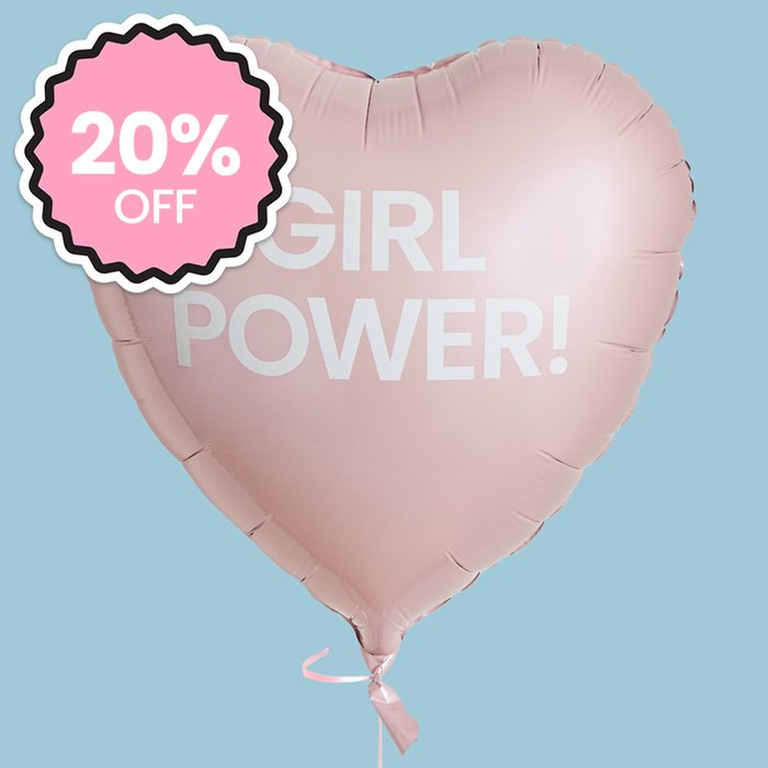 Girl Power Heart Balloon