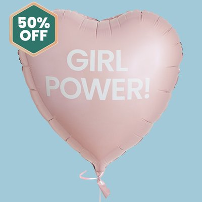 Girl Power Heart Balloon