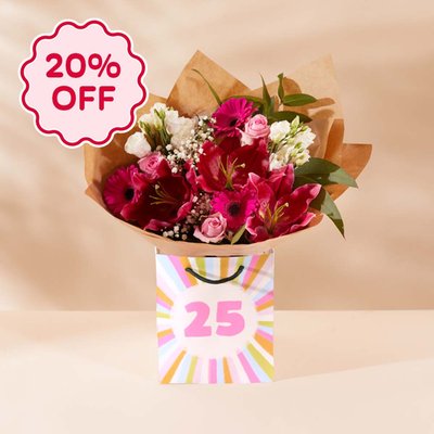 The 25th Birthday Pink Blush Gift Bag