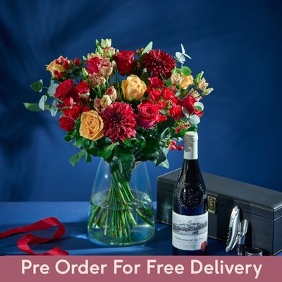 The Opulence Bouquet with Virgin Wines Châteauneuf Du Pape