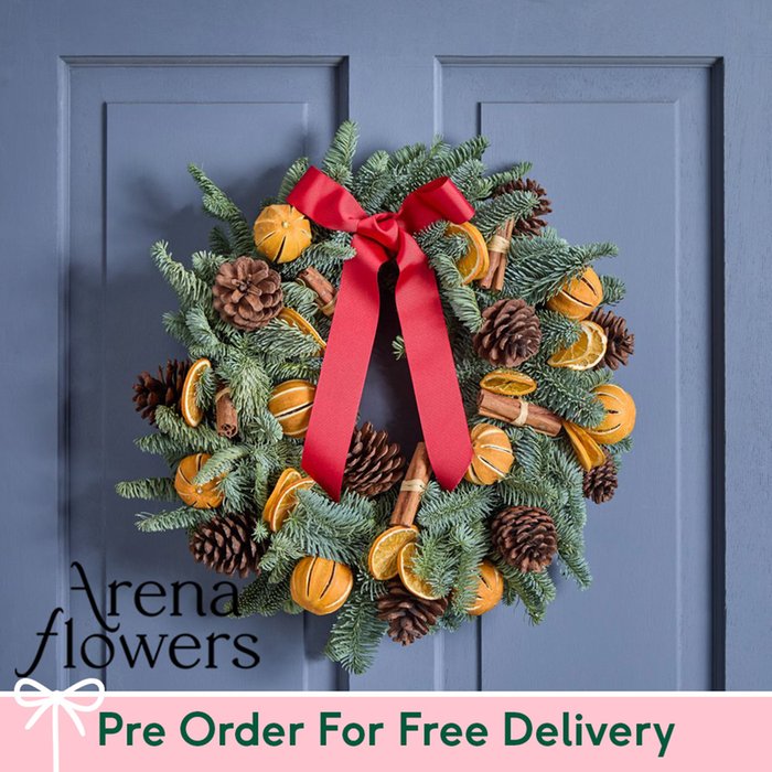 Traditional Christmas Wreath by Arena Flowers