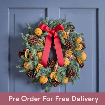 Traditional Christmas Wreath by Arena Flowers