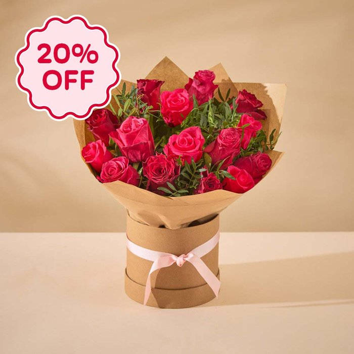 Mixed Roses in a Hat Box