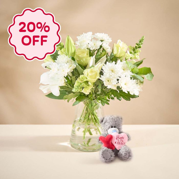 The Anniversary Bouquet & Tatty Teddy Hugs and Kisses Plush Gift Set