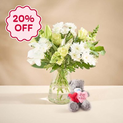 The Anniversary Bouquet & Tatty Teddy Hugs and Kisses Plush Gift Set