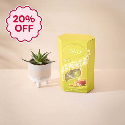Glazed Planter & Lindt Pistachio Truffles Gift Set