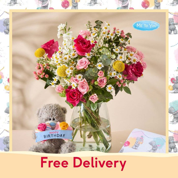 Tatty Teddy Birthday Bouquet and Plush Gift Set