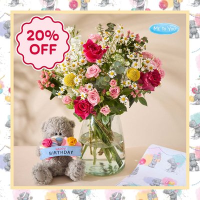Tatty Teddy Birthday Bouquet and Plush Gift Set