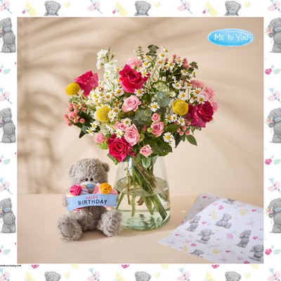 Tatty Teddy Birthday Bouquet and Plush Gift Set