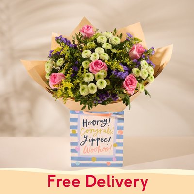 The Bronte Bouquet & Congrats Gift Bag