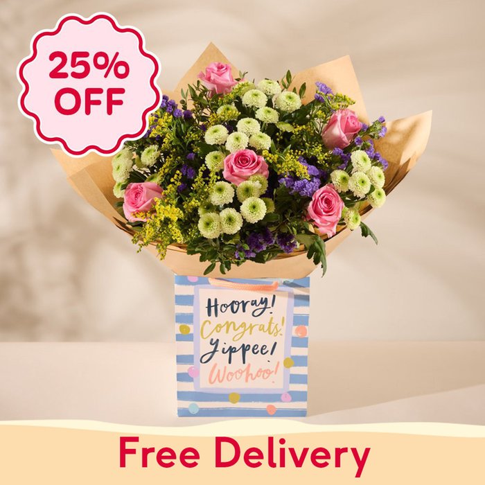 The Bronte Bouquet & Congrats Gift Bag