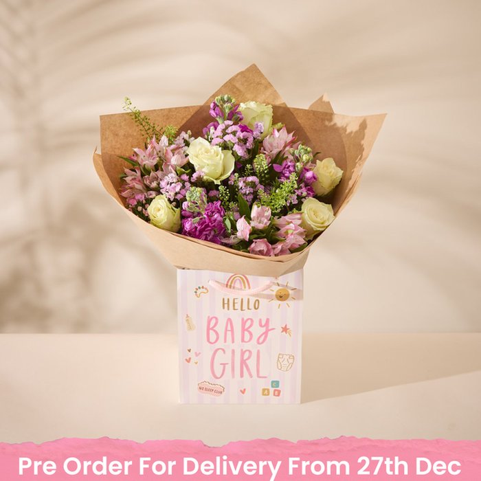 Baby Girl Bouquet in Gift Bag