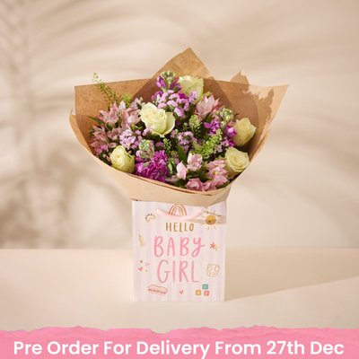 Baby Girl Bouquet in Gift Bag