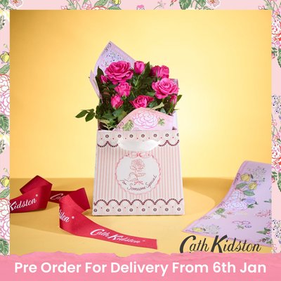 Cath Kidston You Are My Happy Cerise Rose & Gift Bag