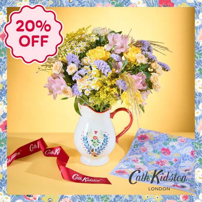 Cath Kidston Birthday Blooms with Stoneware Floral Jug