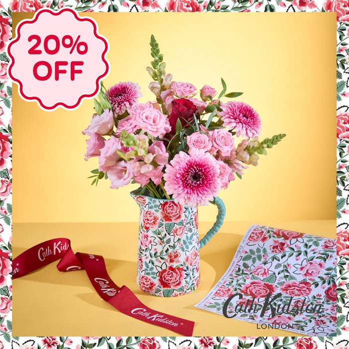 Cath Kidston Beautiful Day Bouquet and Rose Jug Gift Set