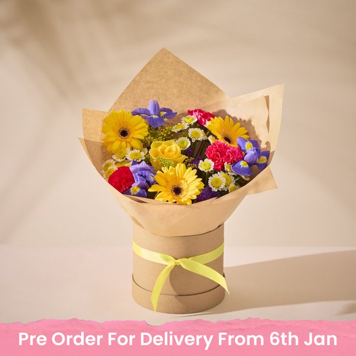 Mixed Bouquet in Hat Box