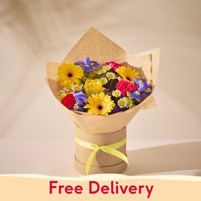 Mixed Bouquet in Hat Box