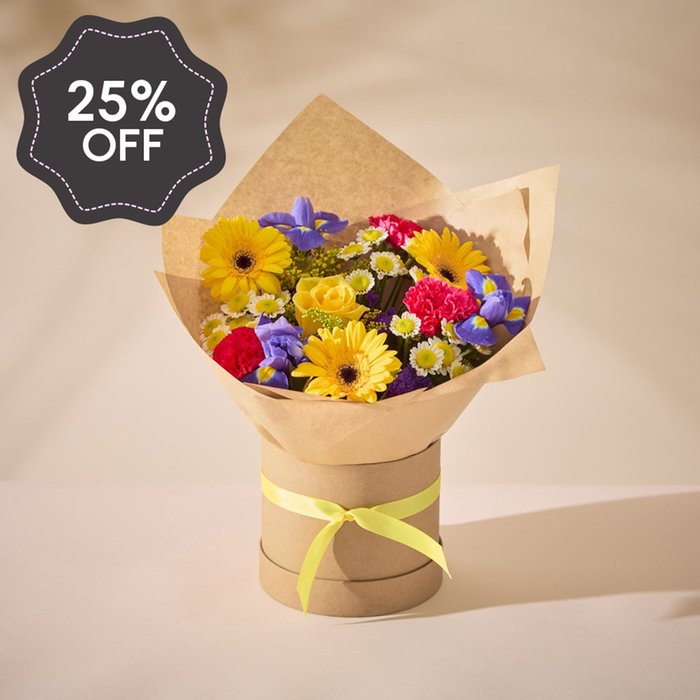 Mixed Bouquet in Hat Box