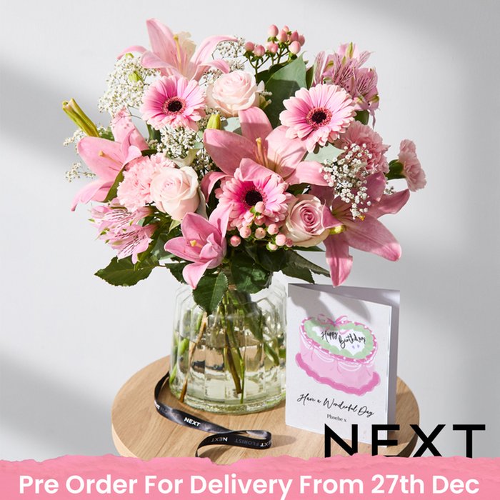 NEXT Pink Lily, Rose & Germini Bouquet
