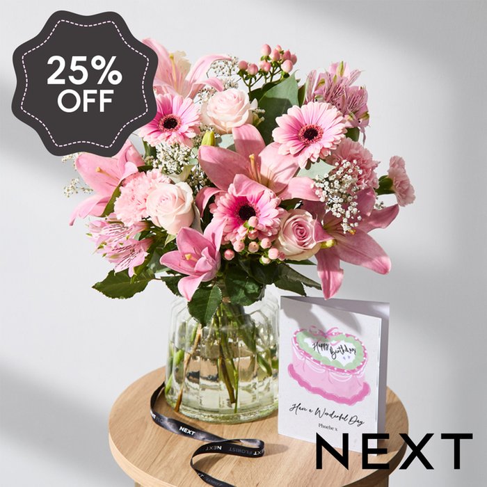 NEXT Pink Lily, Rose & Germini Bouquet