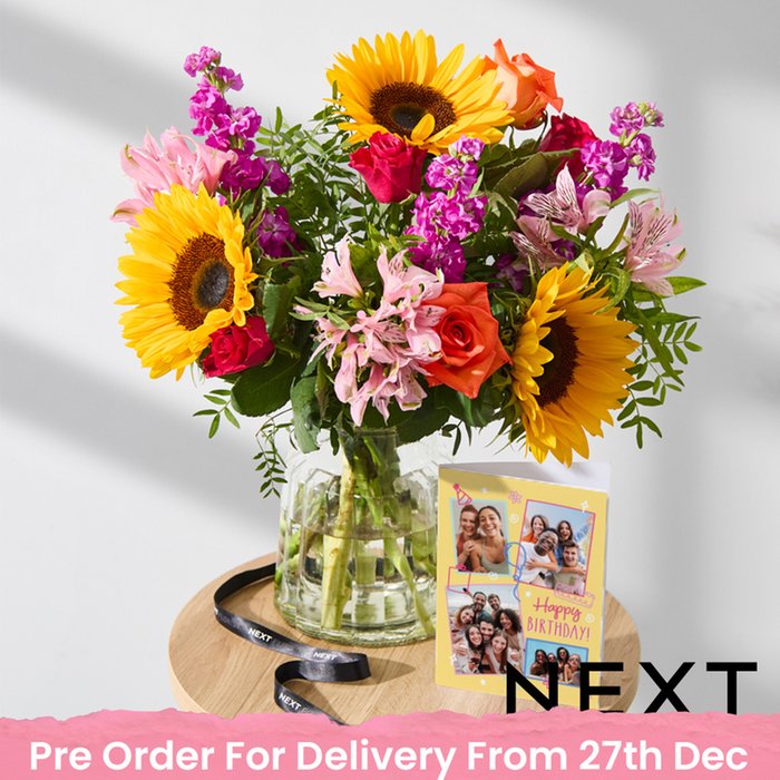 NEXT Sunflower, Rose & Alstroemeria Bouquet