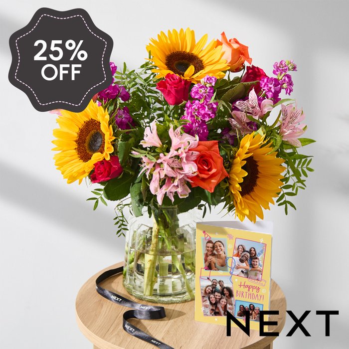 NEXT Sunflower, Rose & Alstroemeria Bouquet