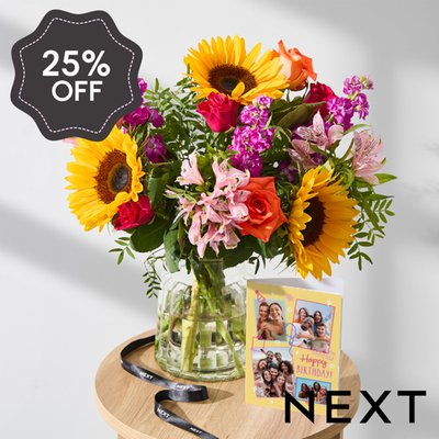 NEXT Sunflower, Rose & Alstroemeria Bouquet