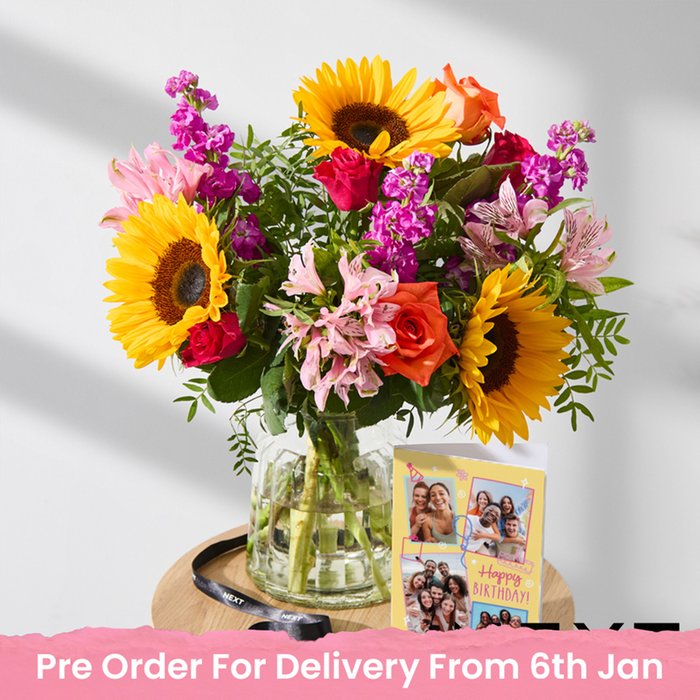 NEXT Sunflower, Rose & Alstroemeria Bouquet