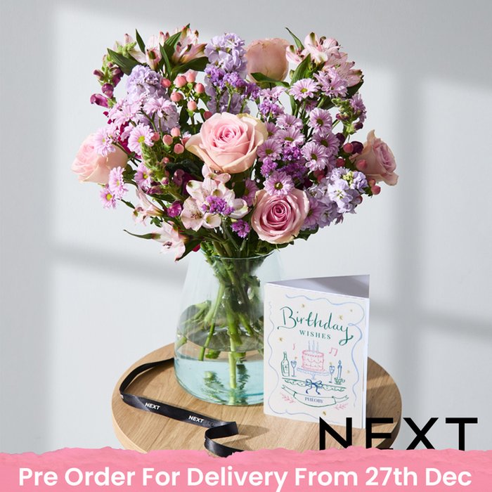 NEXT Pink Rose & Scented Stock Bouquet