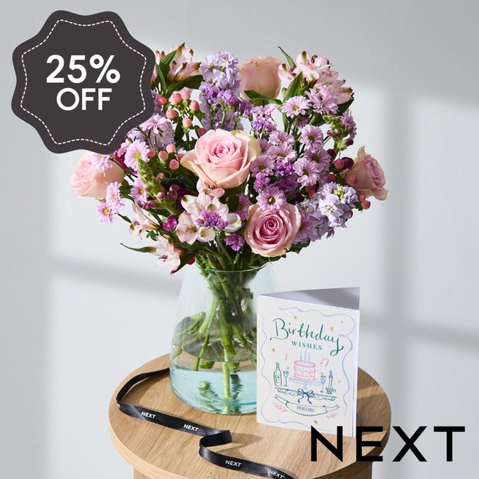 NEXT Pink Rose & Scented Stock Bouquet