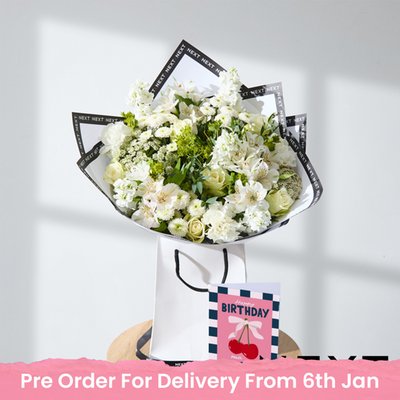 NEXT Rose & Alstroemeria Bouquet Gift Bag