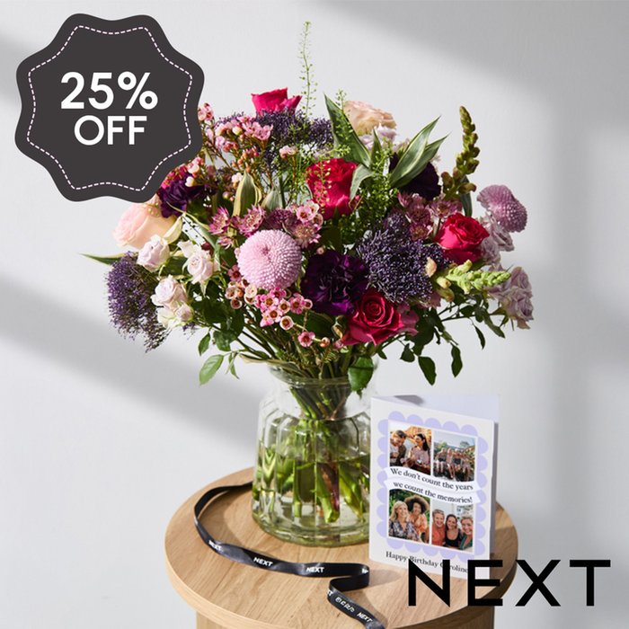 NEXT Cerise & Pastel Rose Bouquet