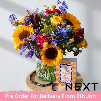 NEXT Sunflower, Rose & Delphinium Bouquet