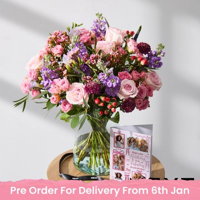 NEXT Rose and Lilac Stocks Bouquet