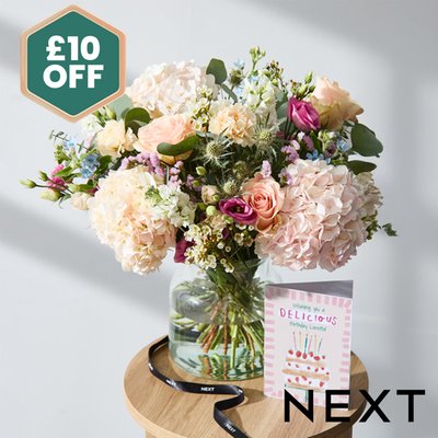 NEXT Pink Hydrangea & Peach Rose Bouquet