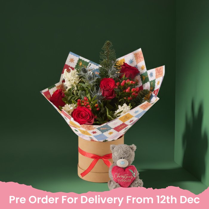 The Festive Hat Box & Tatty Teddy Plush Gift set