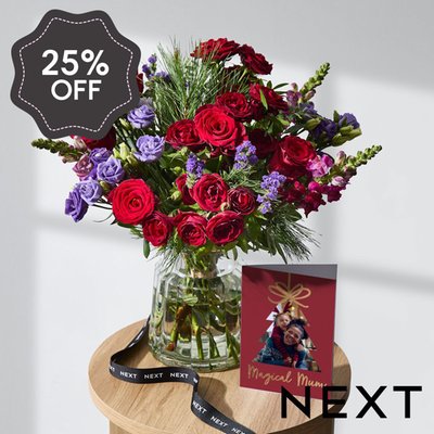 NEXT Festive Mixed Roses & Antirrhinum Bouquet