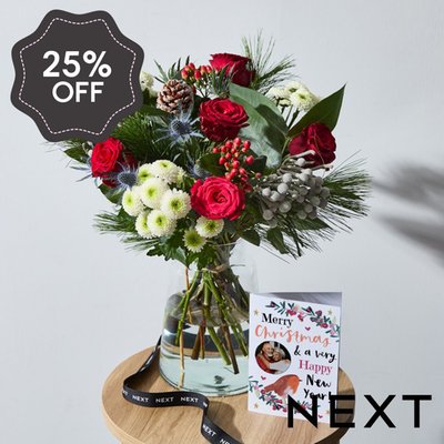 NEXT Christmas Rose & Santini Bouquet