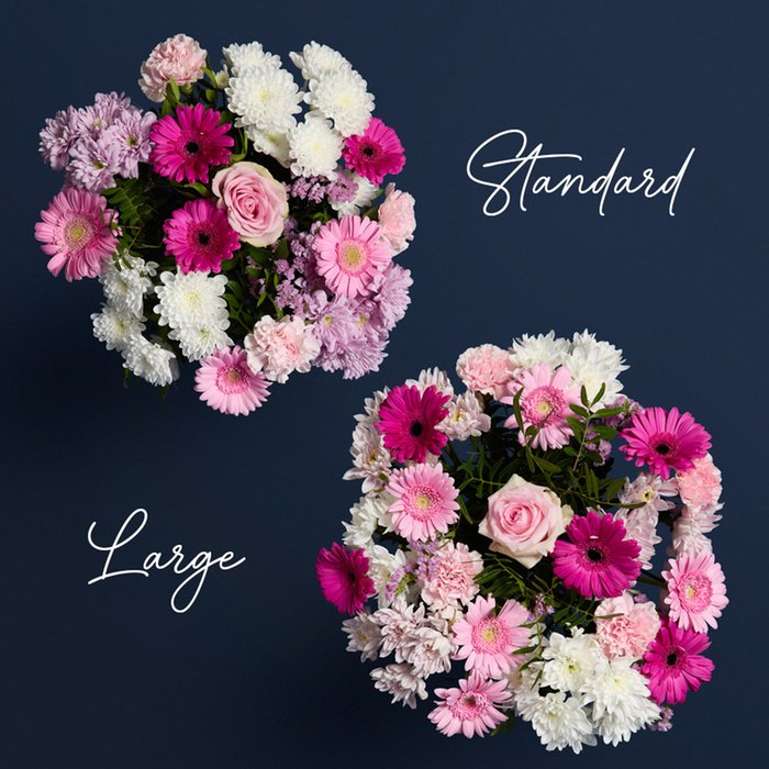 Cerise Germini and Pink Carnation Bouquet