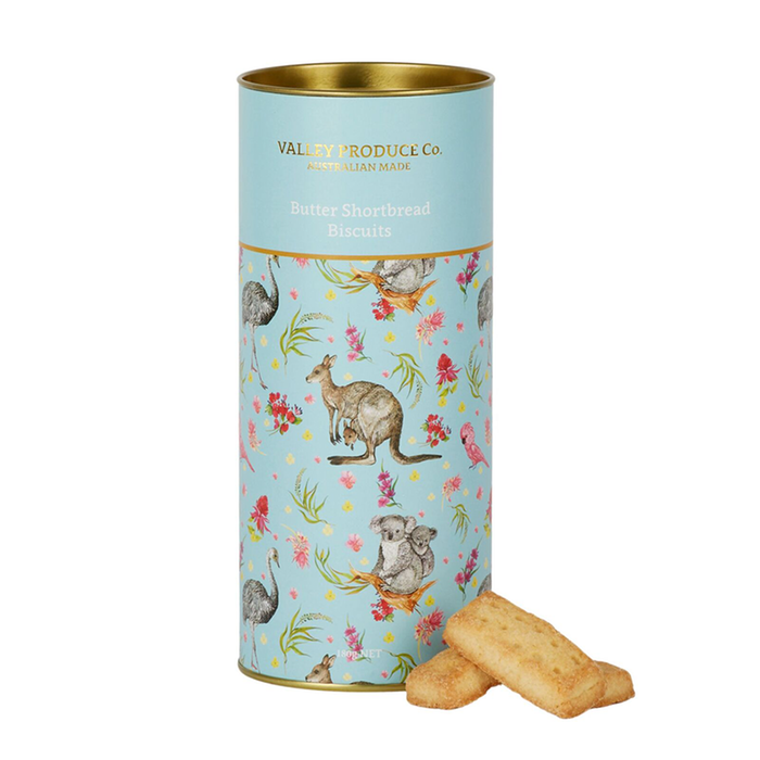 Pure Butter Shortbread Blue Embossed Tube