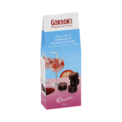 Chocolatier Gordon's Pink Gin Milk Chocolate Liqueur Truffles 110g