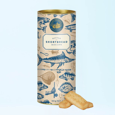 Fishing Shortbread Tube 180g