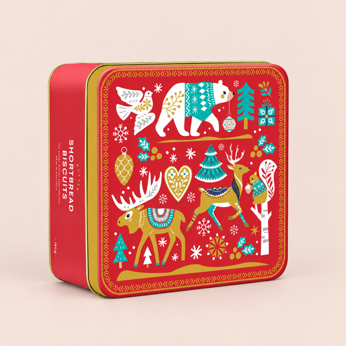 Christmas Nordic Shortbread Tin 180g