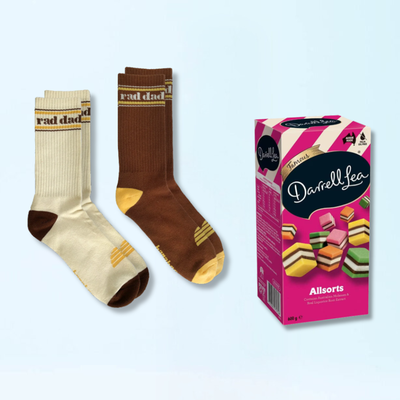 Rad Dad Socks & Darrell Lea Liquorice Allsorts